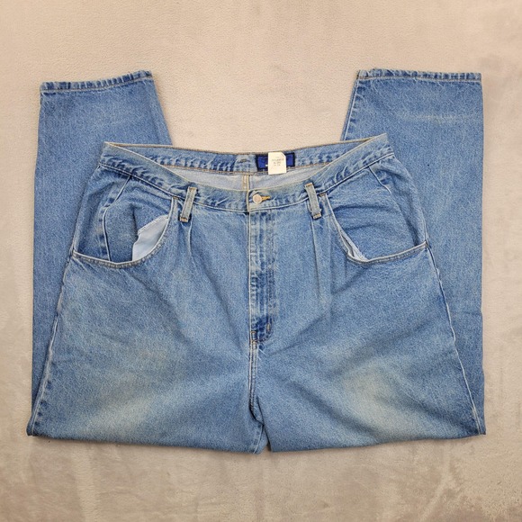 Vintage Sasson Jeans Women24 Blue Tapered Leg Modern Basics High Waist Denim 90s - Picture 1 of 10